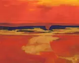 Bernd Zimmer, Namib. Taleinschnitt, 1999, Acryl auf Leinwand