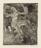 Emil Nolde, Kerzentänzerin, 1918, Radierung und Pinselätzung auf Velin