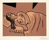 Dormeuse by Pablo Picasso, 1962, Farblinolschnitt auf Arches-Velin, sold Nov 2010