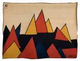 Pyramid by Alexander Calder, 1975, Bon Art, hand woven maguey jute fiber, sold Feb 2008