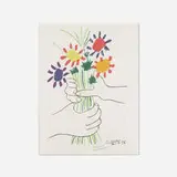 Bouquet de Fleurs by Pablo Picasso, 1958, lithograph in colors on Arches, sold Feb 2020