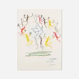 La Ronde de la Jeunesse by Pablo Picasso, 1961, lithograph in colors on Arches, sold Feb 2020
