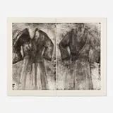 Jim Dine, 2 Robes (Fern's, Acid and Water) (diptych), 1976, drypoint etching