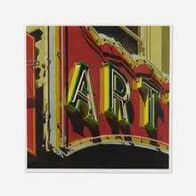 Art by Robert Cottingham, 1992, lithograph in colors, sold Feb 2020