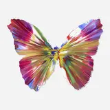 Butterfly Spin Painting by Damien Hirst, 2009, acrylic on paper, sold Feb 2020