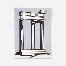 Temple by Roy Lichtenstein, 1964, offset lithograph in colors, sold Feb 2020