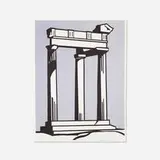 Roy Lichtenstein, Temple, 1964, offset lithograph in colors
