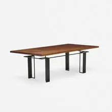 Table by Bryan Hunt, 1984, maple, mahogany and steel, sold Feb 2020