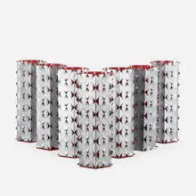 Richmond Burton, Seven Rose Lanterns, 1992, steel, galvanized tin, lead and silver solder with painted finish