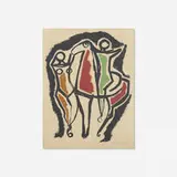 Ceramica I by Marino Marini, 1955, lithograph in colors, sold Feb 2020