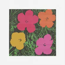 Flowers by Andy Warhol, 1964, offset lithograph printed in colors on paper, sold Feb 2020