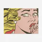 Roy Lichtenstein, Crying Girl, 1963, offset lithograph in colors (mailer)