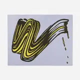 Roy Lichtenstein, Brushstroke, 1965, offset lithograph in colors (mailer)