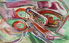 untitled by Hilla Rebay, watercolor on paper, sold Nov 2003