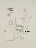 Robert Gwathmey, Self-Portrait, 1961, lithograph