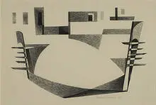 Venice No. 6 by Edmund Lewandowski, 1956, pencil on paper, sold Nov 2003