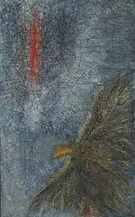 Jimmy Ernst, Phoenix Near the Sun, 1964, oil on board