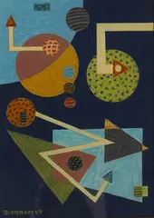 untitled by Emil Bisttram, 1939, oil encaustic on paper, sold Nov 2003