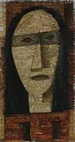 Edward John Stevens Jr., untitled (Face), 1943, gouache on paper