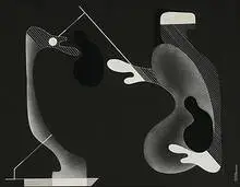 Chronological 219 by Marguerite Hohenberg, 1930s, gouache on paper, sold Nov 2003