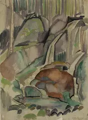 William Zorach, Mountain Stream, 1915, watercolor on paper