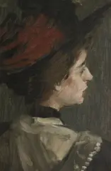 William James Yule, A lady of fashion, oil on canvas,