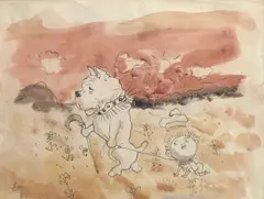 Jean Cocteau, Dog walking