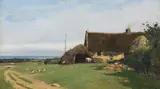 Eugène Vergez, Farmstead by the shore