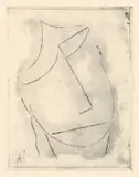 Geneigter Kopf“. Wohl nach 1923 by Alexej von Jawlensky, Radierung mit Plattenton auf Velin, sold May 2011