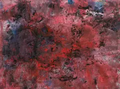 Fred Thieler, new red, 1963, Mischtechnik auf Leinwand