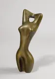 Bernhard Heiliger, Figur mit erhobenen Armen I, 1949, Bronze mit goldbrauner Patina. Höhe: 26,5 cm (10 ⅜ in.)