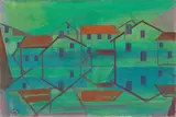 Karl Hofer, Unterwasserdorf, 1952, Öl auf Leinwand