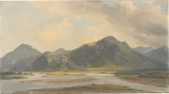 Carl Morgenstern, Innlandschaft bei Neubeuern, 1833, Öl auf Papier auf Pappe