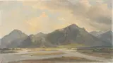 Carl Morgenstern, Innlandschaft bei Neubeuern, 1833, Öl auf Papier auf Pappe