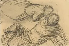 Eingebung by Ernst Barlach, 1912, Kohle auf Velin, sold Jun 2010