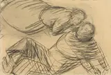 Ernst Barlach, Eingebung, 1912, Kohle auf Velin