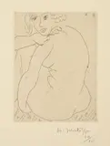 Nu assis de Trois-Quarts, le visage de face by Henri Matisse, 1929, Radierung auf Velin pour fil du Marais, sold Jun 2010