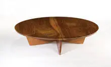 George Nakashima, Coffee table, American black walnut with rosewood butterfly joints