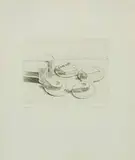 Wayne Thiebaud, Lunch (from Delights), 1965, Etching