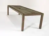 Bronze rectangular table by Kelvin & Philip Laverne, c. 1960, LaVerne, sold Feb 2008