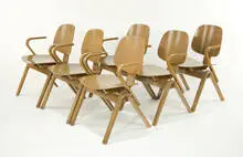 Joe Atkinson, Chairs (6), c. 1958, Thonet