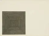 Untitled (Angriff) by Frank Stella, 1971, Stone lithograph in black, sold Feb 2008