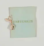 Babycakes With Weights by Ed Ruscha, 1970, Robins-Egg blue paper with pink satin ribbon, sold Feb 2008