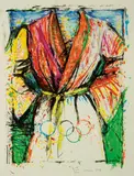 Multicolored Robe for the Seoul Olympics by Jim Dine, 1988, Lithograph, sold Feb 2008