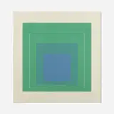 WLS III from White Line Squares (Series I) by Josef Albers, 1966, lithograph in colors on Arches, sold Feb 2020