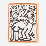 Keith Haring, Untitled (Fight Aids Worldwide), 1990, lithograph in colors on Arches