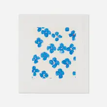 Wallflowers by Donald Sultan, 2008, screenprint on paper, sold Feb 2020