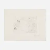 Pablo Picasso, Le Repos du Sculpteur III from La Suite Vollard, 1933, Etching on Montval with Vollard watermark