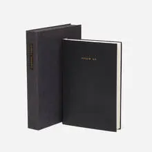 Robert Ryman, Nohow On, with text by Samuel Beckett, 1989, Leather bound book with six aquatints on Arches