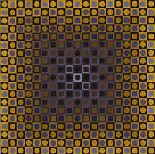 Dots and Squares by Victor Vasarely, lithograph, sold Nov 2003